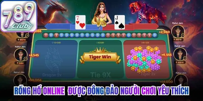 Rồng hổ online tựa game được đông đảo người chơi yêu thích